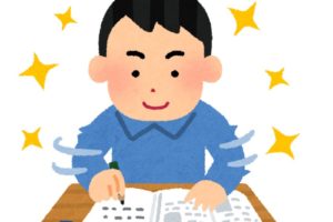 資格の勉強をする男性